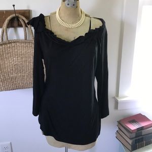 Anthro top w/pretty neckline